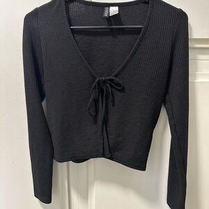 H&M front tie cardigan top